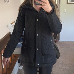 Jessica Simpson Black Winter Coat with Silver Details Size M